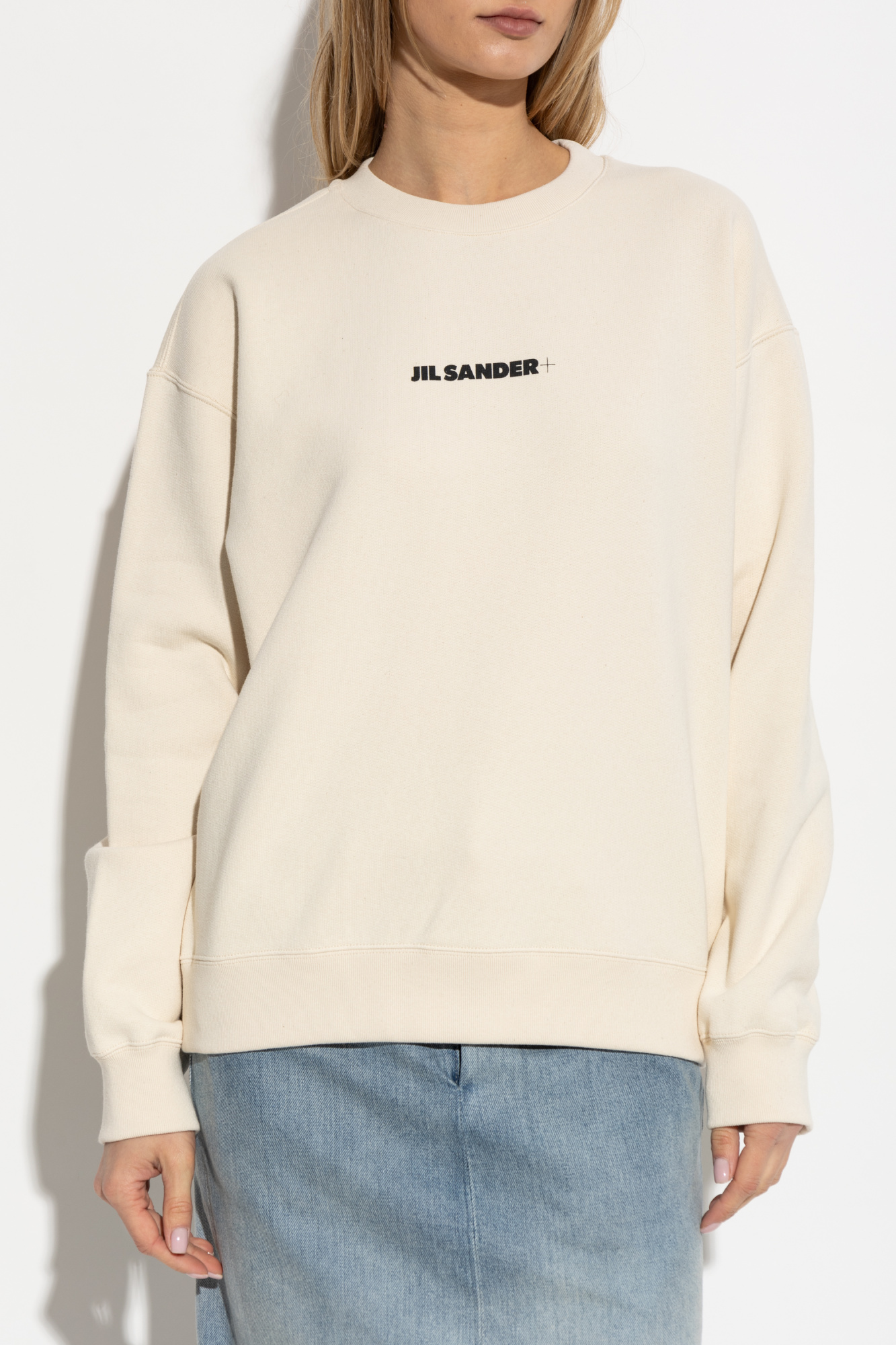 Cream Sweatshirt with logo JIL SANDER+ - Vitkac AS